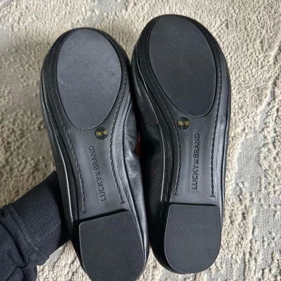 Lucky Brand Erin black ballet Flats slip on round toe Size 9 - Picture 9 of 10